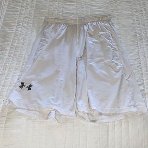White athletic shorts, size M, great condition